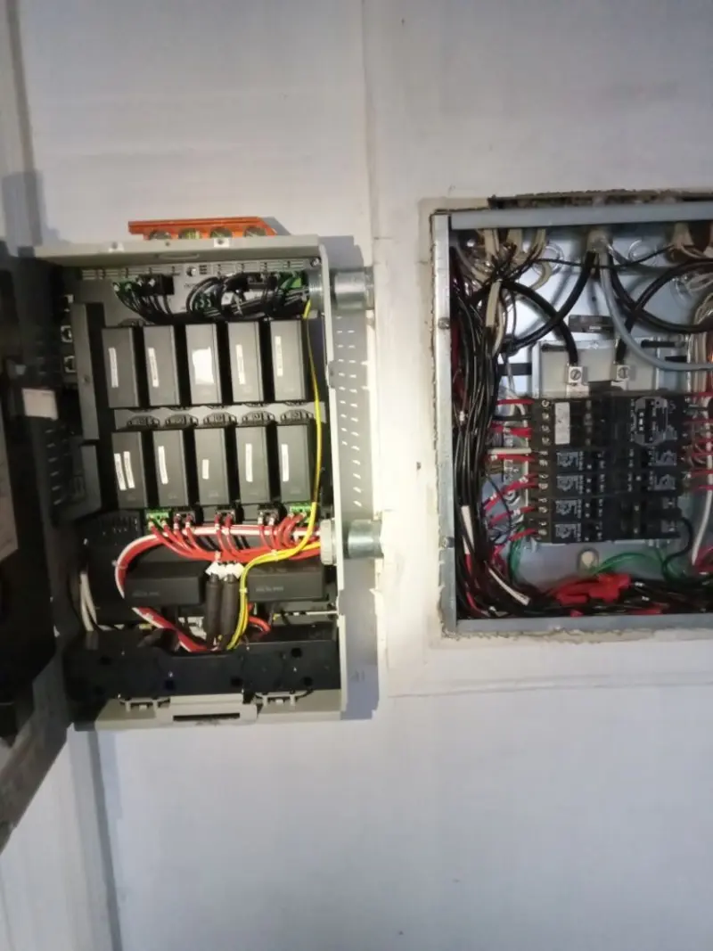 Electrical panel upgrade completed for Security Camera Wiring in Shelby